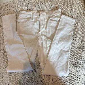 Madewell White Flare Wide Leg Jeans